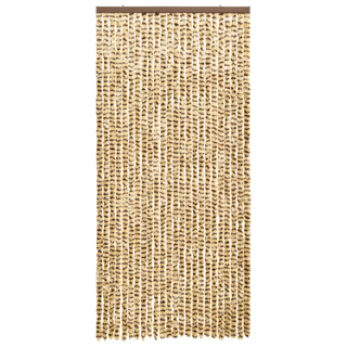 vidaXL Insect Curtain Beige and Brown 100x220 cm Chenille - Giant Lobelia