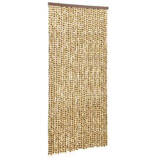 vidaXL Insect Curtain Beige and Brown 100x220 cm Chenille - Giant Lobelia