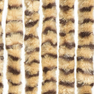 vidaXL Insect Curtain Beige and Brown 100x220 cm Chenille - Giant Lobelia