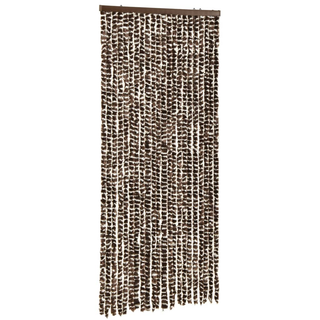 vidaXL Insect Curtain Brown and White 90x220 cm Chenille - Giant Lobelia