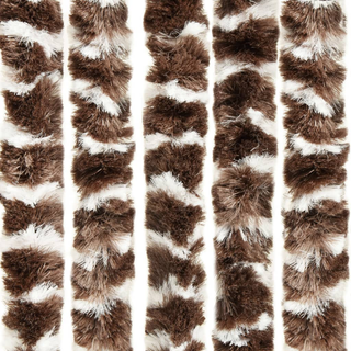 vidaXL Insect Curtain Brown and White 90x220 cm Chenille - Giant Lobelia