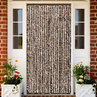 vidaXL Insect Curtain Brown and White 100x220 cm Chenille - Giant Lobelia