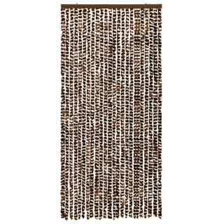 vidaXL Insect Curtain Brown and White 100x220 cm Chenille - Giant Lobelia