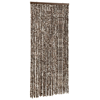 vidaXL Insect Curtain Brown and White 100x220 cm Chenille - Giant Lobelia