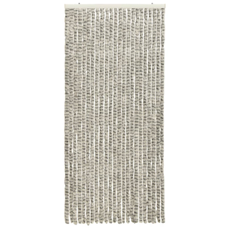 vidaXL Insect Curtain Light and Dark Grey 90x220 cm Chenille - Giant Lobelia