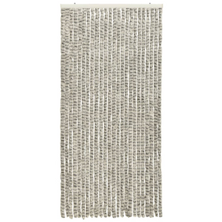 vidaXL Insect Curtain Light and Dark Grey 100x220 cm Chenille - Giant Lobelia