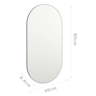 vidaXL Mirror 80x40 cm Glass - Giant Lobelia