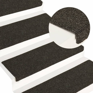 vidaXL Stair Mats 15 pcs Needle Punch 65x21x4 cm Anthracite - Giant Lobelia