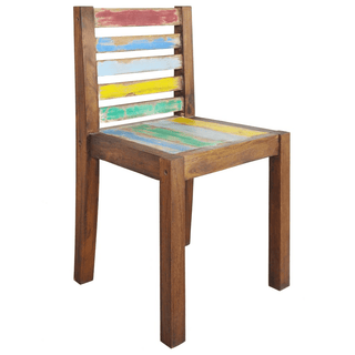 Dining Chairs - Handmade Solid Reclaimed Wood - Antique Flavour - Giant Lobelia