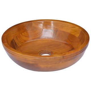 Basin Solid Teak Wood Φ40x10 cm - Giant Lobelia