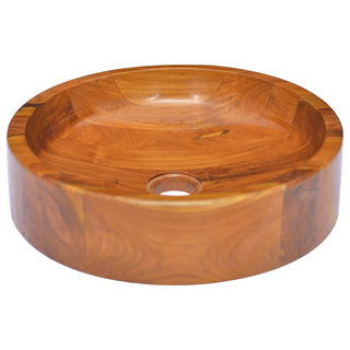 Basin Solid Teak Wood Φ40x10 cm - Giant Lobelia