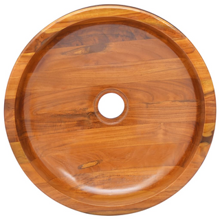 Basin Solid Teak Wood Φ40x10 cm - Giant Lobelia