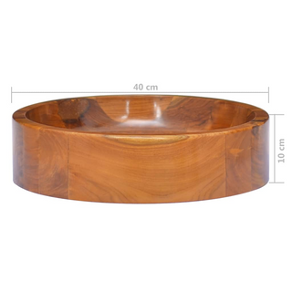 Basin Solid Teak Wood Φ40x10 cm - Giant Lobelia