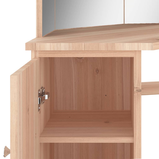 Corner Dressing Table with LED Oak 111x54x141.5 cm - Giant Lobelia