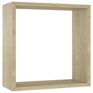 Wall Cube Shelves 3 pcs Sonoma Oak - Giant Lobelia