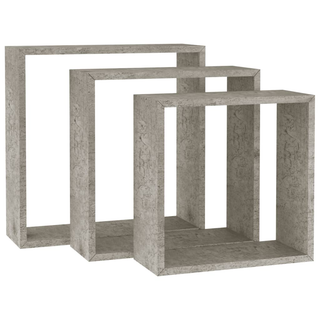 Wall Cube Shelves 3 pcs Concrete Grey - Giant Lobelia