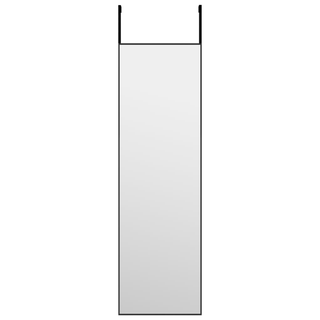 vidaXL Door Mirror Black 30x100 cm Glass and Aluminium - Giant Lobelia