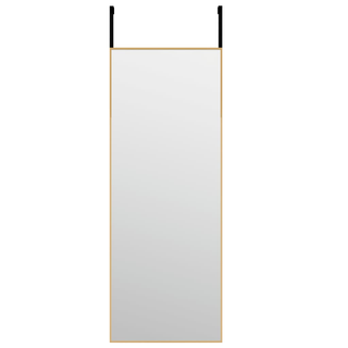 vidaXL Door Mirror Gold 30x80 cm Glass and Aluminium - Giant Lobelia