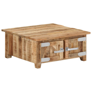 vidaXL Coffee Table 67x67x30 cm Solid Mango Wood - Giant Lobelia