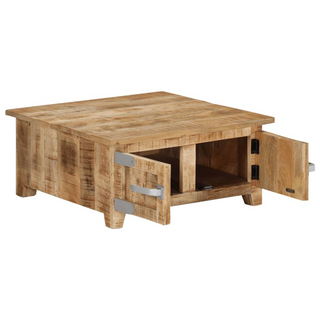 vidaXL Coffee Table 67x67x30 cm Solid Mango Wood - Giant Lobelia