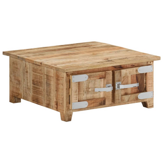 vidaXL Coffee Table 67x67x30 cm Solid Mango Wood - Giant Lobelia