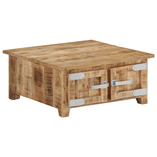 vidaXL Coffee Table 67x67x30 cm Solid Mango Wood - Giant Lobelia