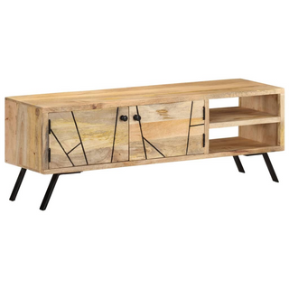 vidaXL TV Cabinet 110x30x40 cm Solid Mango Wood - Giant Lobelia