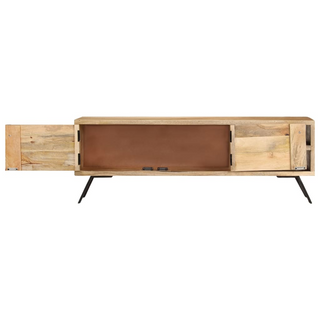 vidaXL TV Cabinet 110x30x40 cm Solid Mango Wood - Giant Lobelia