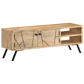 vidaXL TV Cabinet 110x30x40 cm Solid Mango Wood - Giant Lobelia