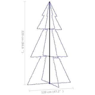 vidaXL Christmas Cone Tree 300 LEDs Indoor and Outdoor 120x220 cm - GIANT LOBELIA