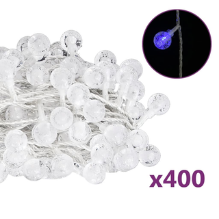 vidaXL Globe Fairy String Lights 40m 400 LED Blue 8 Function - Giant Lobelia