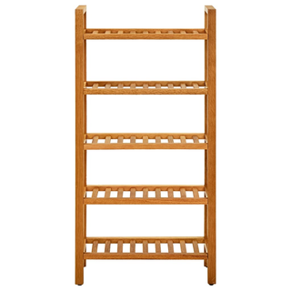 Shoe Rack with 5 Shelves 50x27x100 cm Solid Oak Wood - Giant Lobelia