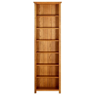 7-Tier Bookcase 60x22x200 cm Solid Oak Wood - Giant Lobelia