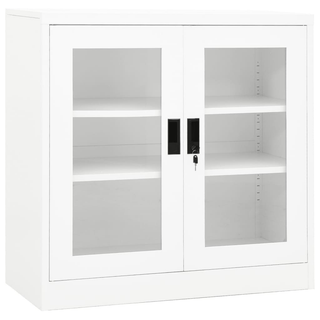 Office Cabinet White 90x40x90 cm Steel - Giant Lobelia