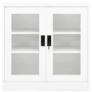 Office Cabinet White 90x40x90 cm Steel - Giant Lobelia