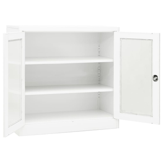 Office Cabinet White 90x40x90 cm Steel - Giant Lobelia