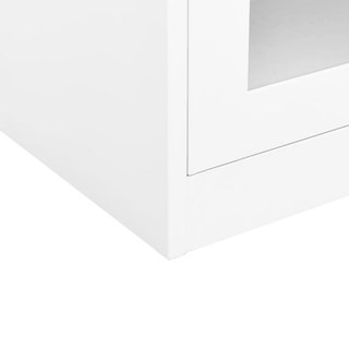 Office Cabinet White 90x40x90 cm Steel - Giant Lobelia