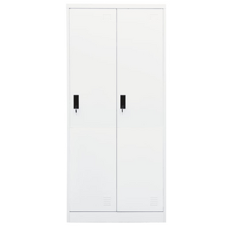 Wardrobe White 80x50x180 cm Steel - Giant Lobelia