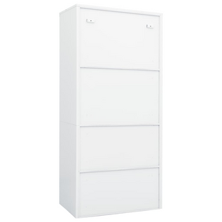 Wardrobe White 80x50x180 cm Steel - Giant Lobelia