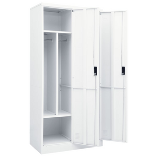 Wardrobe White 80x50x180 cm Steel - Giant Lobelia