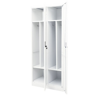 Wardrobe White 80x50x180 cm Steel - Giant Lobelia