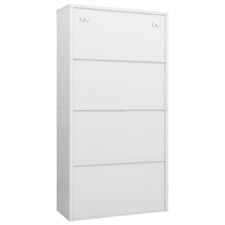 Locker Cabinet White 90x40x180 cm Steel - Giant Lobelia