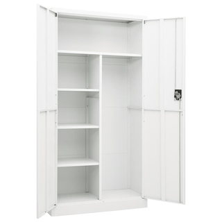 Locker Cabinet White 90x40x180 cm Steel - Giant Lobelia