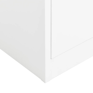 Locker Cabinet White 90x40x180 cm Steel - Giant Lobelia