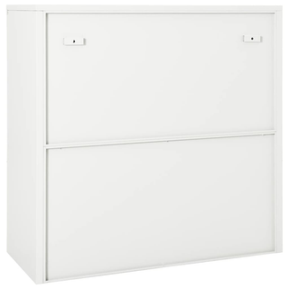 Sliding Door Cabinet White 90x40x90 cm Steel - Giant Lobelia