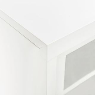 Sliding Door Cabinet White 90x40x90 cm Steel - Giant Lobelia