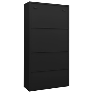 Office Cabinet Black 90x40x180 cm Steel - Giant Lobelia