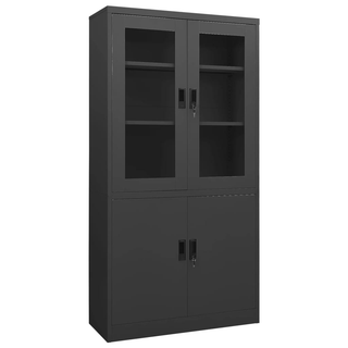 Office Cabinet Anthracite 90x40x180 cm Steel - Giant Lobelia