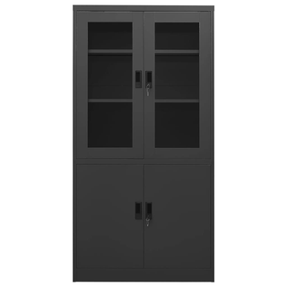 Office Cabinet Anthracite 90x40x180 cm Steel - Giant Lobelia