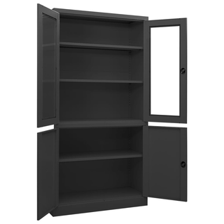 Office Cabinet Anthracite 90x40x180 cm Steel - Giant Lobelia